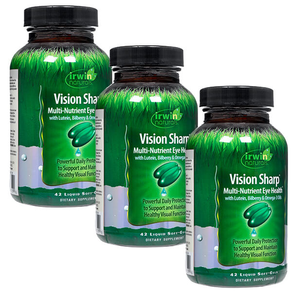 ビジョンシャープ 42錠 3本 IrwinNaturals VisionSharp ビルベリー ルテイン ヤマト国際便発送 海外通販・正規品・日時指定不可