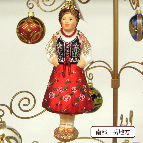 楽天市場】クリスマス ガラスのオーナメント ポーランド民族衣装