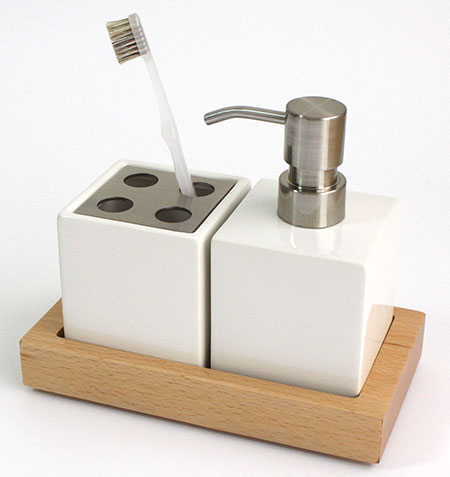 Beau P Rakuten Global Market A Soap Bottle 270 Ml Dispenser With The Toothbrush Stands And A Holder Of White Cube Series As Size Body Is Prepared When I Displayed It Am Gathered Up Clearly See