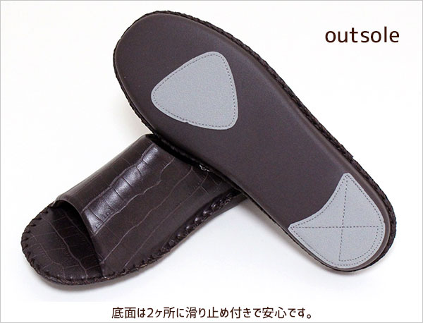 スリッパ Pansy パンジー 8101 メンズ Pantofore パントフォーレ クロコ 皮革追究 M L Ll 男掛かり 室内履き サンダル 褐色 真っ黒 ファッショナブル Nobhillmusic Com
