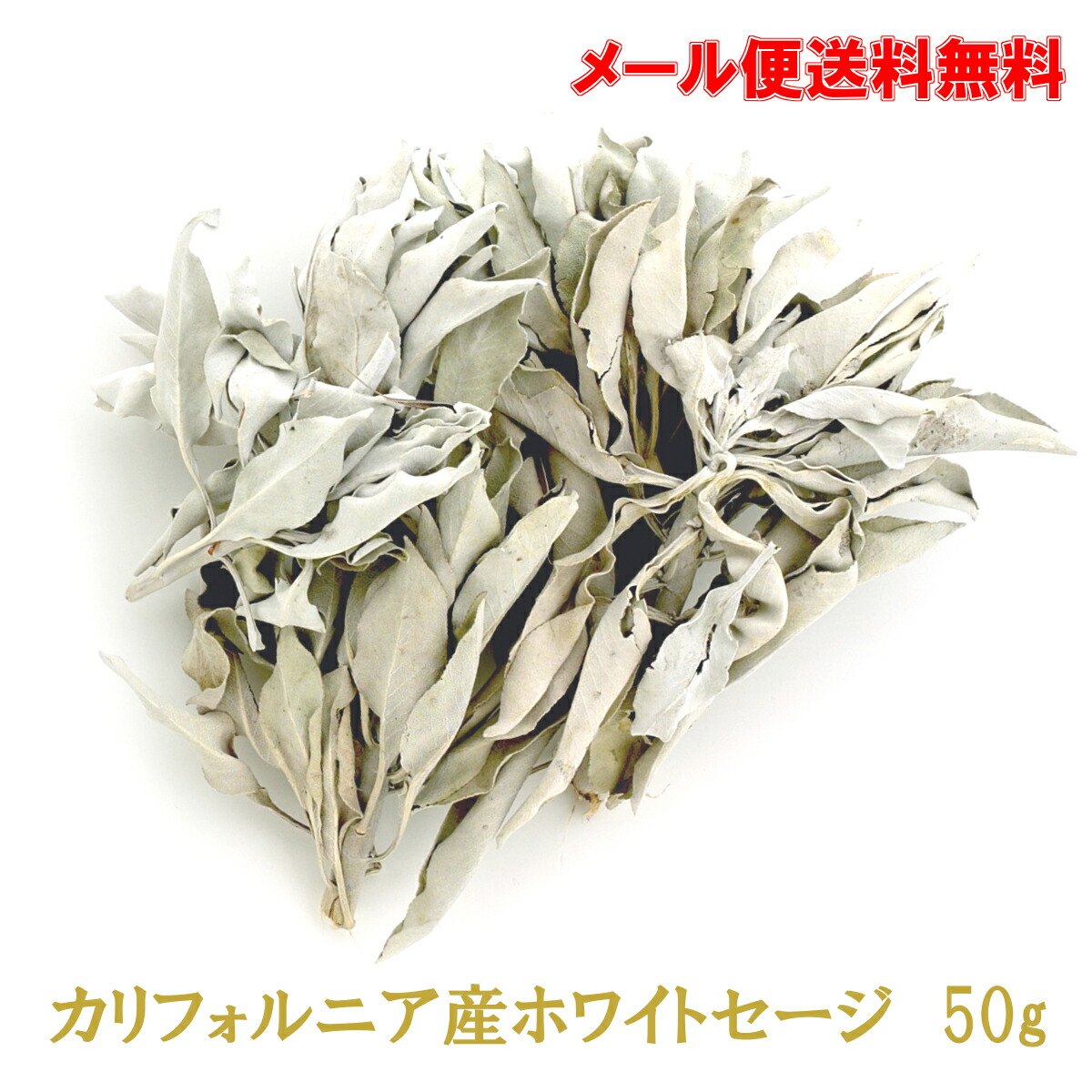 正規取扱店】 ✴︎箱配送 リーフ✴︎ ホワイトセージ 50g 無農薬 カルフォルニア産