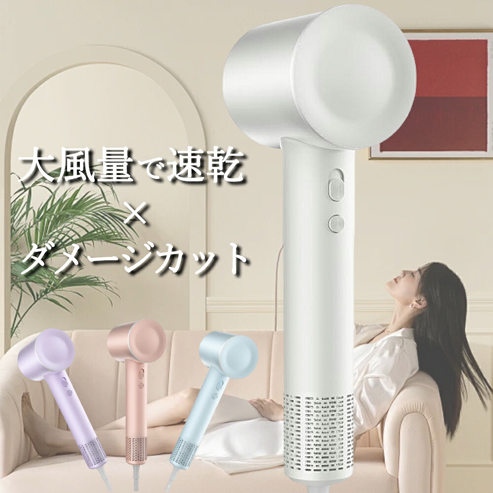 ドライヤー 速乾 ヘアドライヤー 3億マイナスイオン プレゼント 大風量 28M/S 美髮 超軽量 380g 2段階風速 3段温度調整 高速ドライヤー ギフト 高級 おしゃれ スピーディー イオン 送料無料 1年保証 イオン ダメージ おすすめ 人気 軽量 gc|Beautev