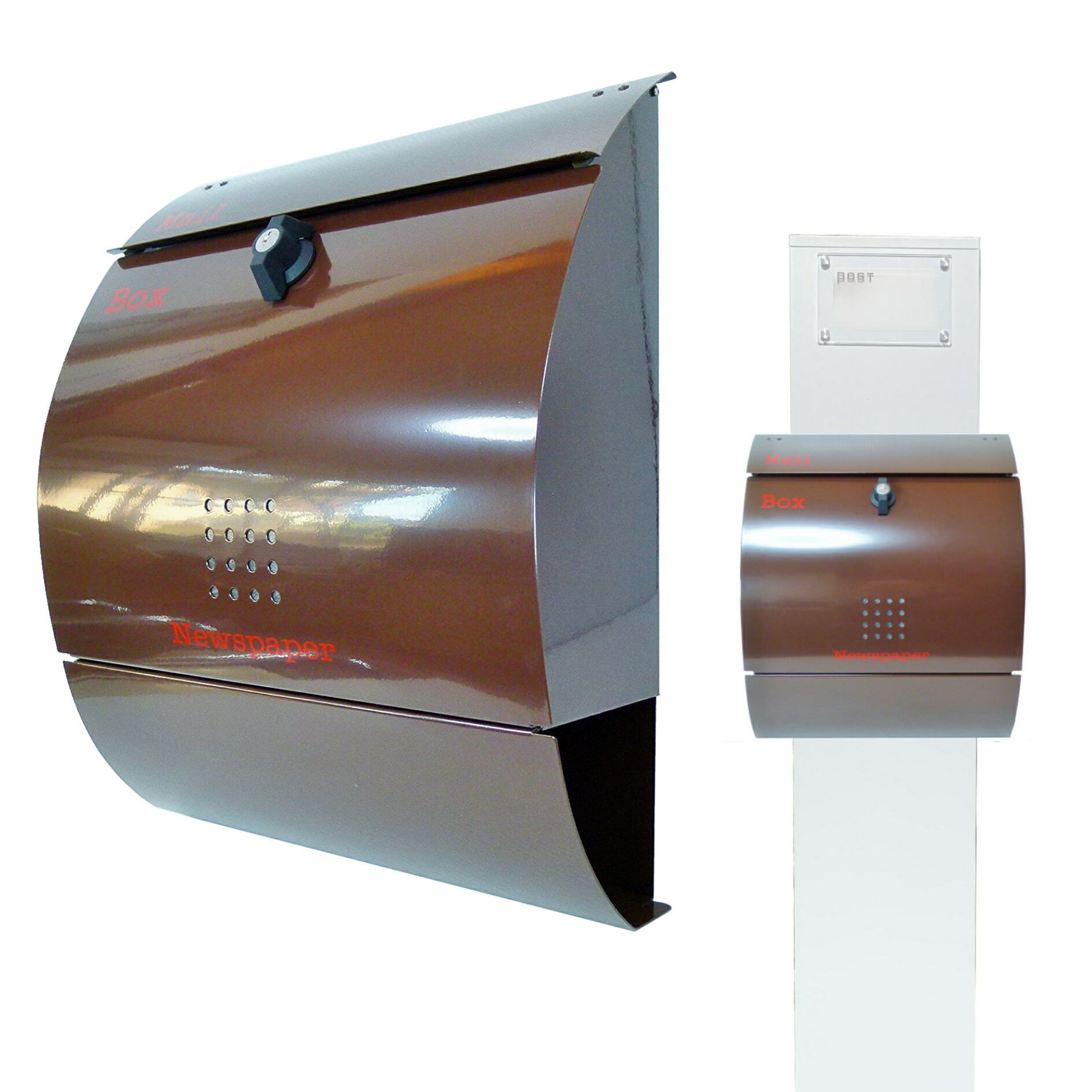 ポスト おしゃれ 郵便受け 北欧 郵便ポスト スタンド ブラウン色ポストpm272s Pm032 新作送料無料