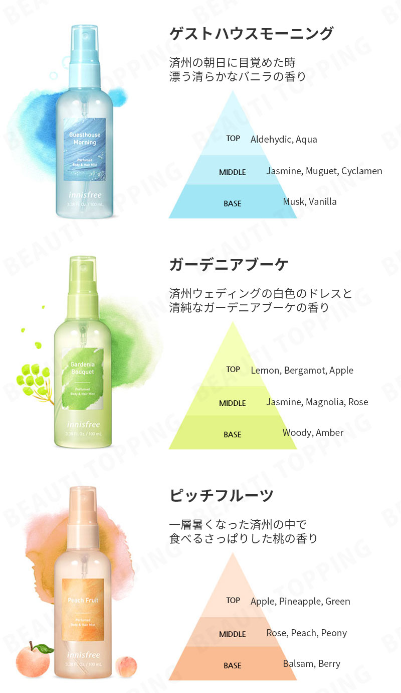 楽天市場 Innisfree イニスフリー パヒュームド ボディ ヘア ミスト 100ml イニスフリーミスト ボディミスト ヴィクトリアシークレット ボディミスト 香水 保湿 女性 誕生日 母の日 韓国コスメ Beauti Topping 楽天市場店