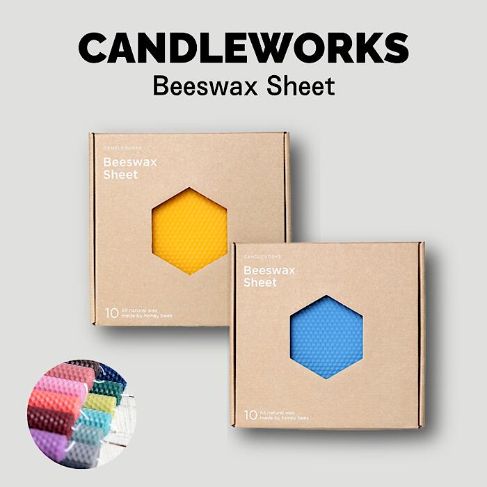 【楽天市場】【送料無料】【CANDLEWORKS 100% Pure Beeswax Sheet】蜜蝋シート キャンドル 3D 手作り レジン ...
