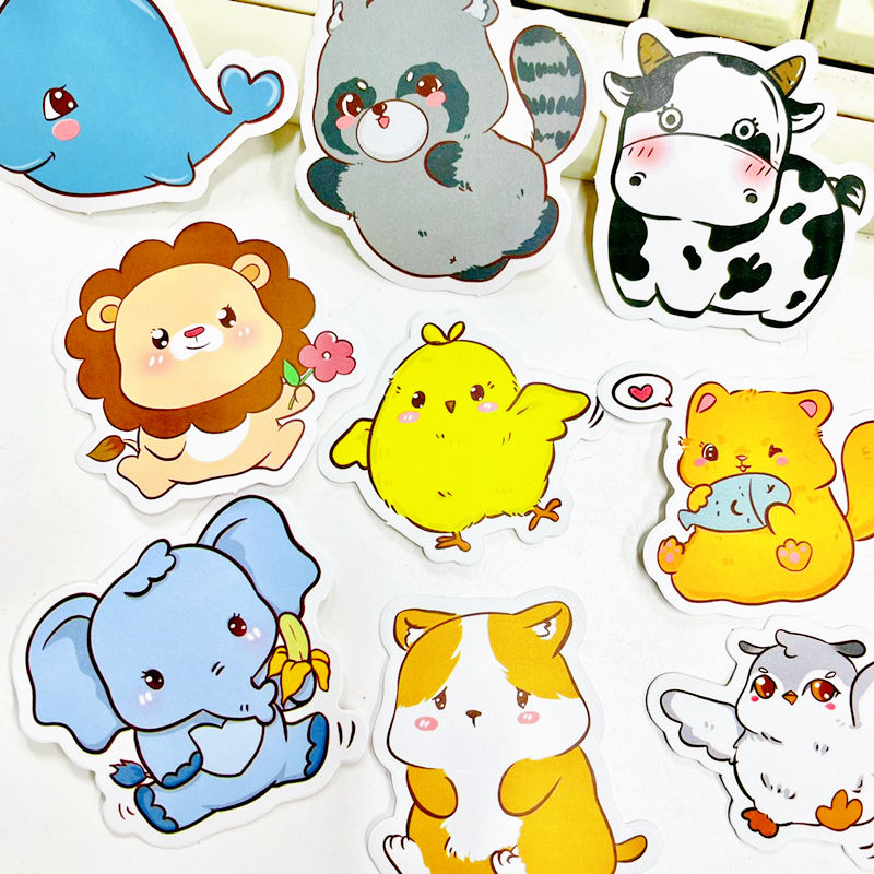 楽天市場】即日出荷 かわいい 小動物 ステッカー 動物 シール 柄違い50