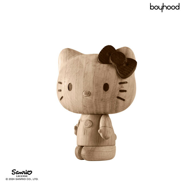 キャラクター オブジェ boyhood サンリオ ハローキティ オブジェ Hello Kitty 像 開運 風水 置物 財運 金運 インテリア オブジェ 置き物 木製 幸福 招き 御利益 ラッキーアイテム 運気アップ 縁起物 事務所 ビジネス運 ギャンブル運 魔除け 厄除け 開運グッズ 開運アイテム