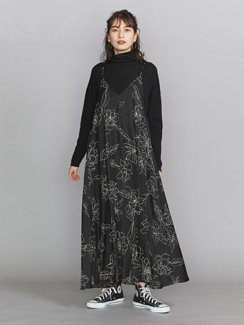 新品 ワンピース Rakuten Fashion By ブラック 送料無料 キャミワンピース ワンピース ユナイテッドアローズ ビューティ ユース Arrows United Youth Beauty モノトーンフラワープリントキャミソールワンピース Dgb Gov Bf