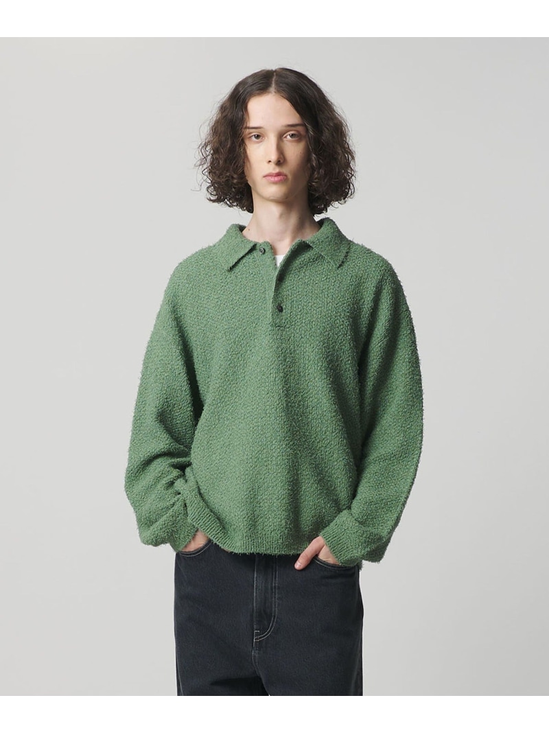綿織物 ナイロン カールヤーン スポーツシャツ monkey time BEAUTY\u0026YOUTH UNITED ARROWS もの言う花＆青少年 ユナイテッドアローズ トップス 編み物 黒いこと【貨物輸送無料】[ Fashion] メンズファッション-トップス-ニット・セーター