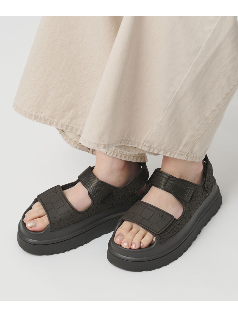 ＜UGG＞ゴールデングロウ エンボスド サンダル BEAUTY&YOUTH UNITED ARROWS ビューティー＆ユース　ユナイテッドアローズ シューズ・靴 サンダル ブラウン【送料無料】[ Fashion]