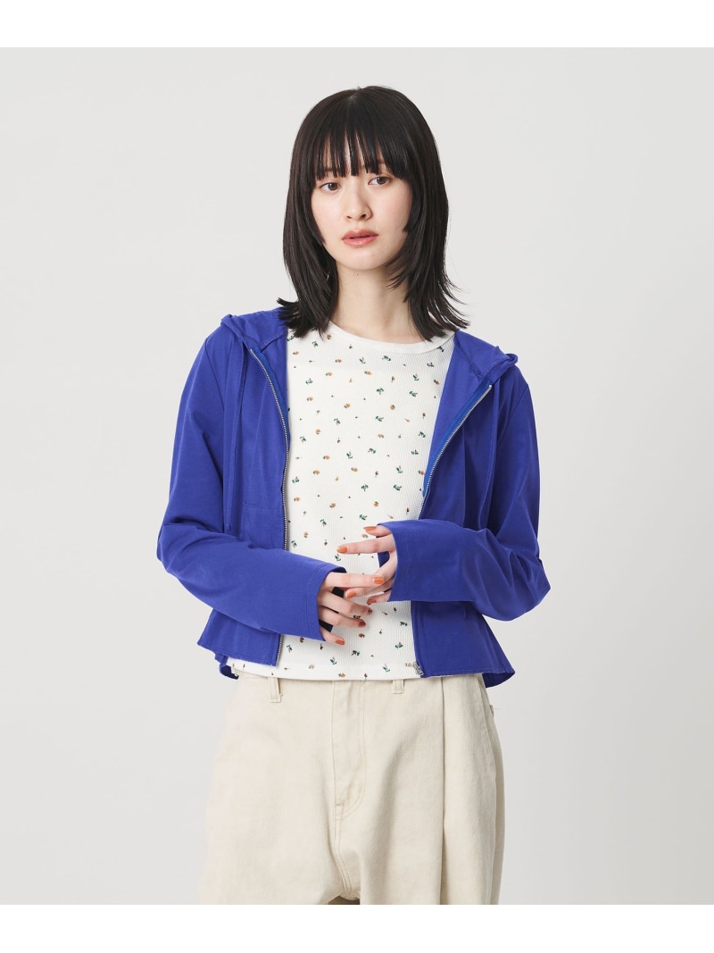 【WEB限定 Wardrobe DAILY MINIMAL】フードジップパーカー UVカット 接触冷感 ウォッシャブル BEAUTY&YOUTH UNITED ARROWS ビューティー＆ユース　ユナイテッドアローズ トップス パーカー・フーディー ホワイト ブラック【送料無料】[ Fashion]