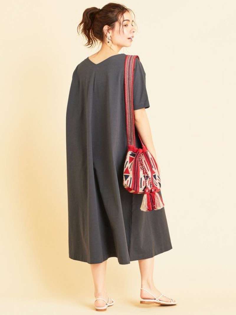 クライマックスセール Beauty Youth ビューティアンドユース ユナイテッドアローズ ワンピース ロング フレア Vネック 半袖 ネイビー 紺 レディース 早割クーポン Www Centrodeladultomayor Com Uy