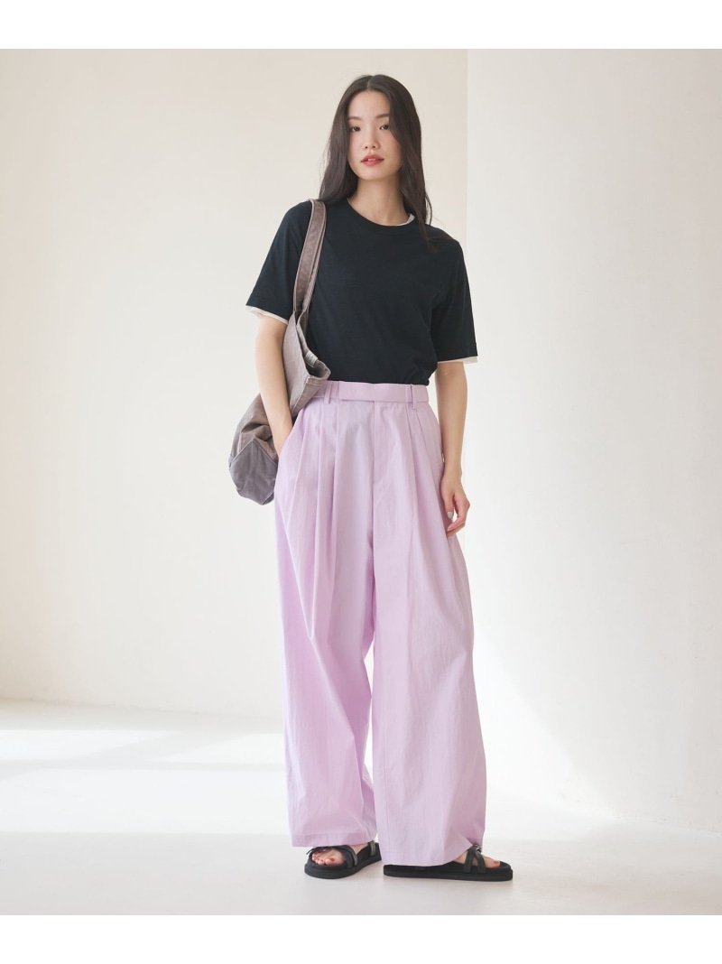 ナイロン綿織物 ワイドタックパンツ ウォッシャブル BEAUTY\u0026YOUTH UNITED ARROWS もの言う花＆若い者 ユナイテッドアローズ ズボン下 余分の物のズボン下 さくら色 青碧 黒いこと 白いこと【貨物輸送無料】[ Fashion]