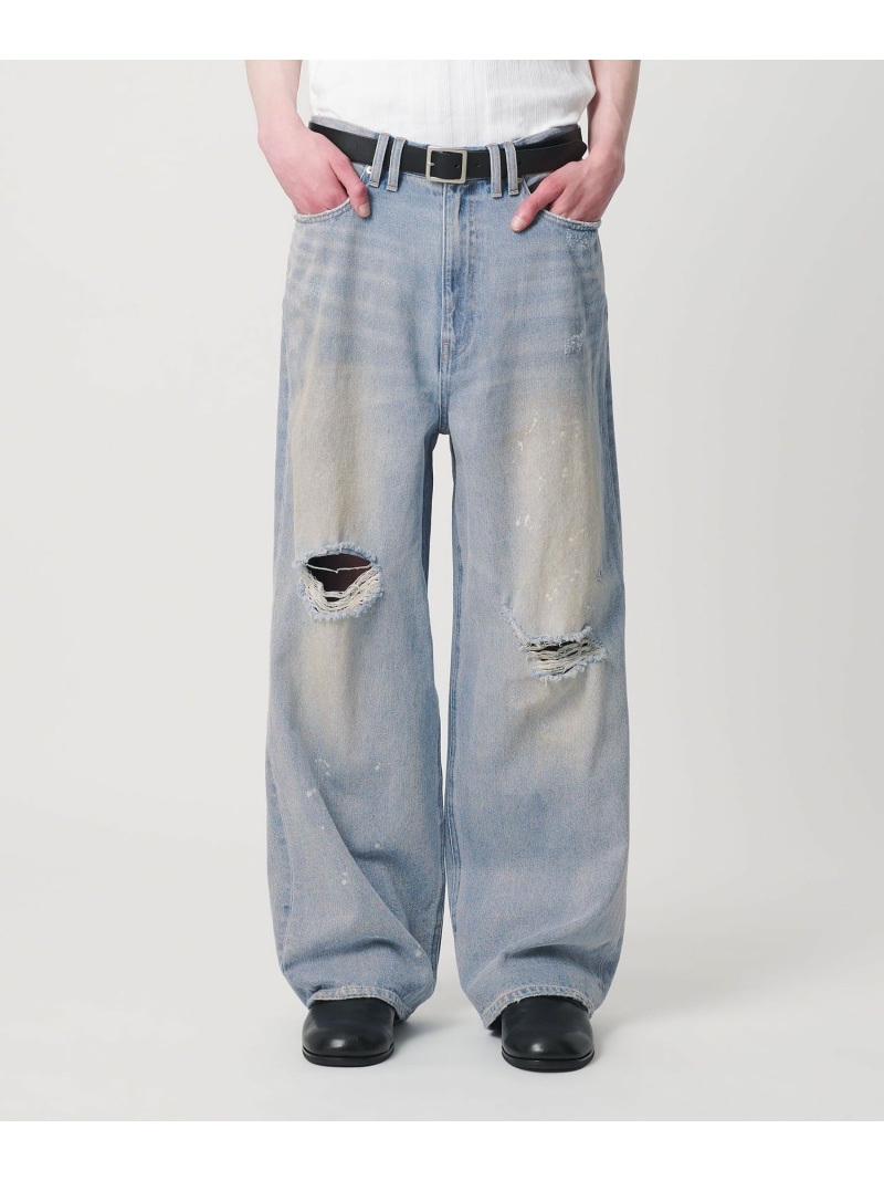 【SALE／25%OFF】ディストレスト ライトオンス デニム バギー パンツ monkey time BEAUTY&YOUTH UNITED ARROWS ビューティー＆ユース　ユナイテッドアローズ パンツ その他のパンツ グレー ブルー【RBA_E】【送料無料】[ Fashion]｜BEAUTY＆YOUTH UNITED ARROWS