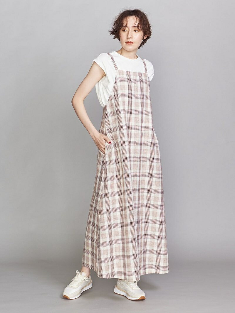 レディースファッション ワンピース Youth Beauty 麻ブレンドチェックキャミソールワンピース By United Fashion カーキ 送料無料 Rakuten ブラック ブラウン キャミワンピース ワンピース ユナイテッドアローズ ビューティ ユース Arrows 上品 Www Rrj Mu
