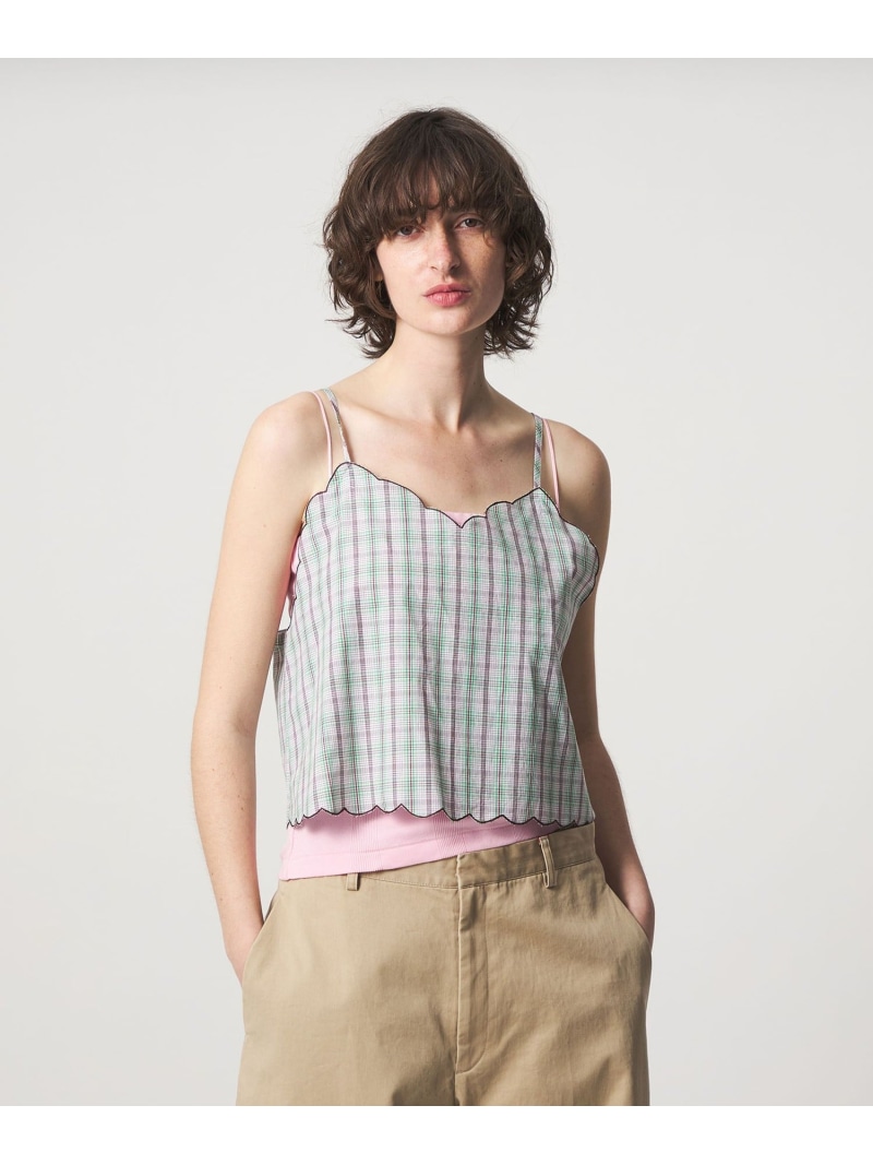 【別注】＜Sara mallika for 6＞CHECK CAMISOLE/キャミソール 6(ROKU) ビューティー＆ユース　ユナイテッドアローズ トップス キャミソール【送料無料】[ Fashion]