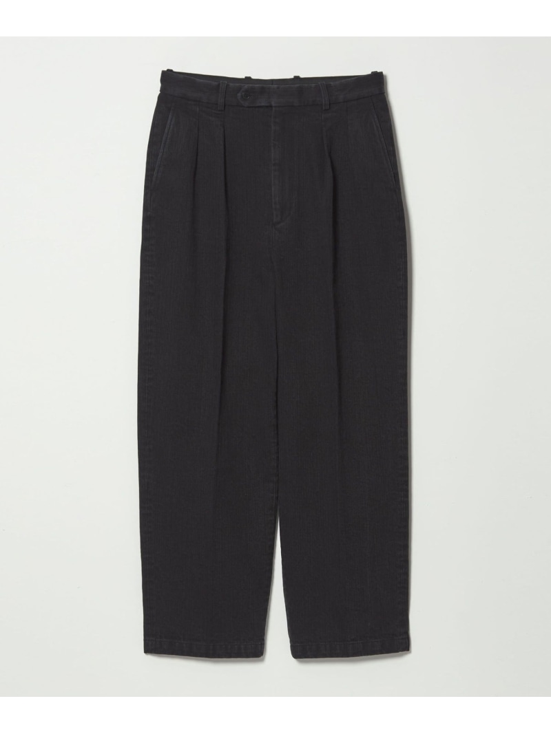 【SALE／40%OFF】＜Steven Alan＞ ヘリンボーン イン ツープリーツ ドレス トラウザーズII Steven Alan ビューティー＆ユース　ユナイテッドアローズ パンツ スラックス・ドレスパンツ ブラック【RBA_E】【送料無料】[ Fashion]