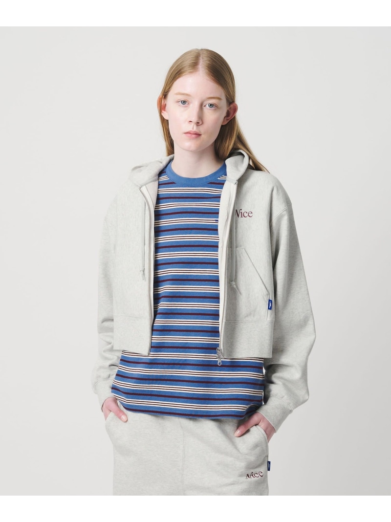 【SALE／30%OFF】＜NICE WEATHER＞ウィメンズ ジップクロップドパーカ 2 NICE WEATHER ビューティー＆ユース　ユナイテッドアローズ トップス パーカー・フーディー ピンク グレー ネイビー【RBA_E】【送料無料】[ Fashion]｜BEAUTY＆YOUTH UNITED ARROWS