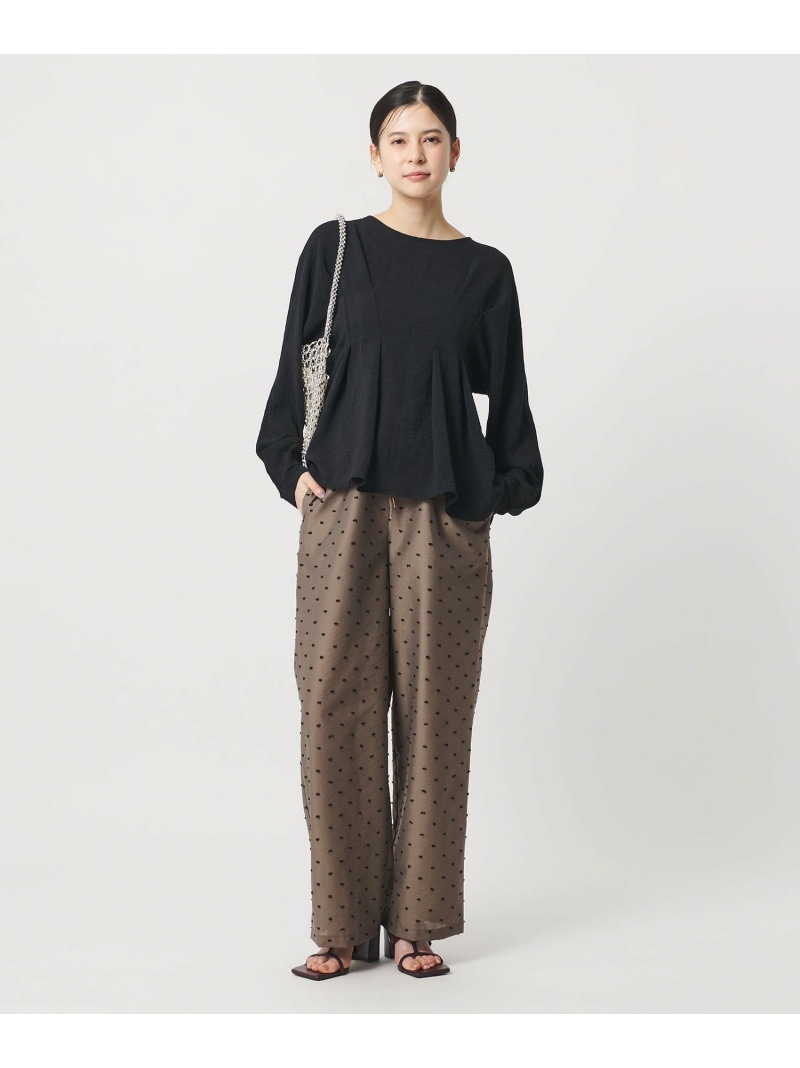【WEB限定 Wardrobe DAILY MINIMAL】ドビードット イージーパンツ ウォッシャブル BEAUTY&YOUTH UNITED ARROWS ビューティー＆ユース　ユナイテッドアローズ パンツ その他のパンツ ブラック【送料無料】[ Fashion]