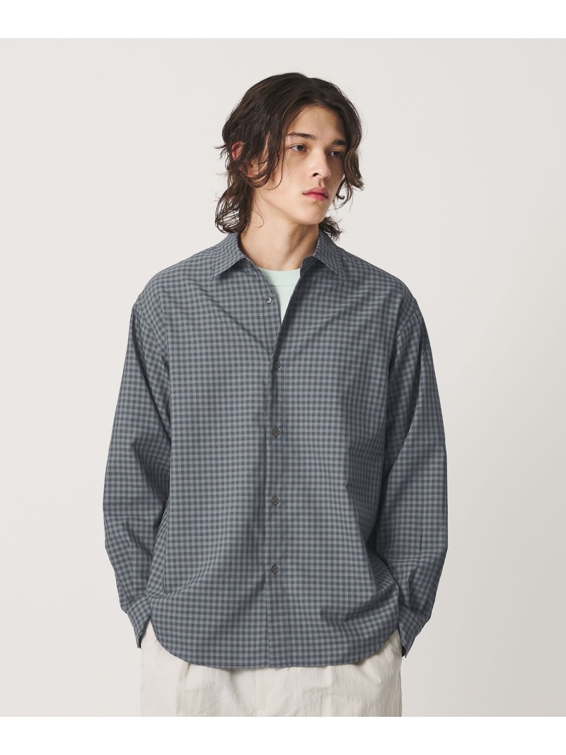ギンガム チェック レギュラー シャツ GRANDE TAPERD型 BEAUTY&YOUTH UNITED ARROWS ビューティー＆ユース　ユナイテッドアローズ トップス シャツ・ブラウス ブラック グレー【送料無料】[ Fashion]