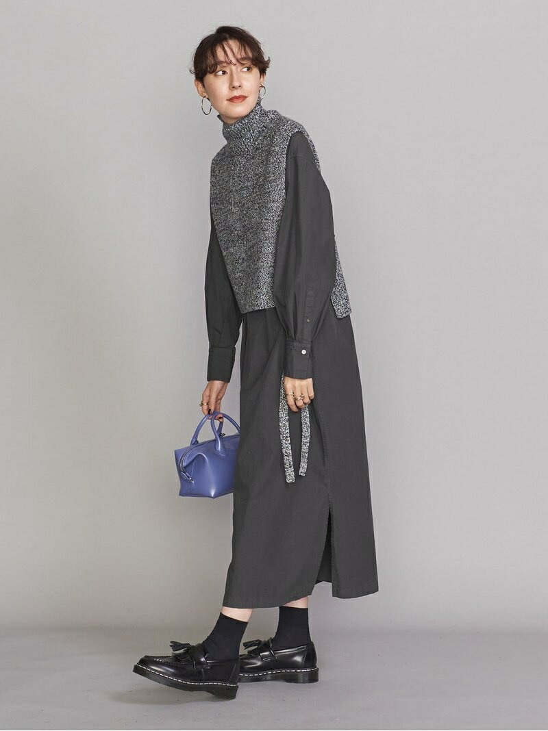 By 花環ヤード I道順ドレス Beauty Youth United Arrows 美形 年若 ユナイテッドアローズ ワンピース シャツワンピース グレイ 毛唐人 桃 貨物輸送無料 Rakuten Fashion Ice Org Br