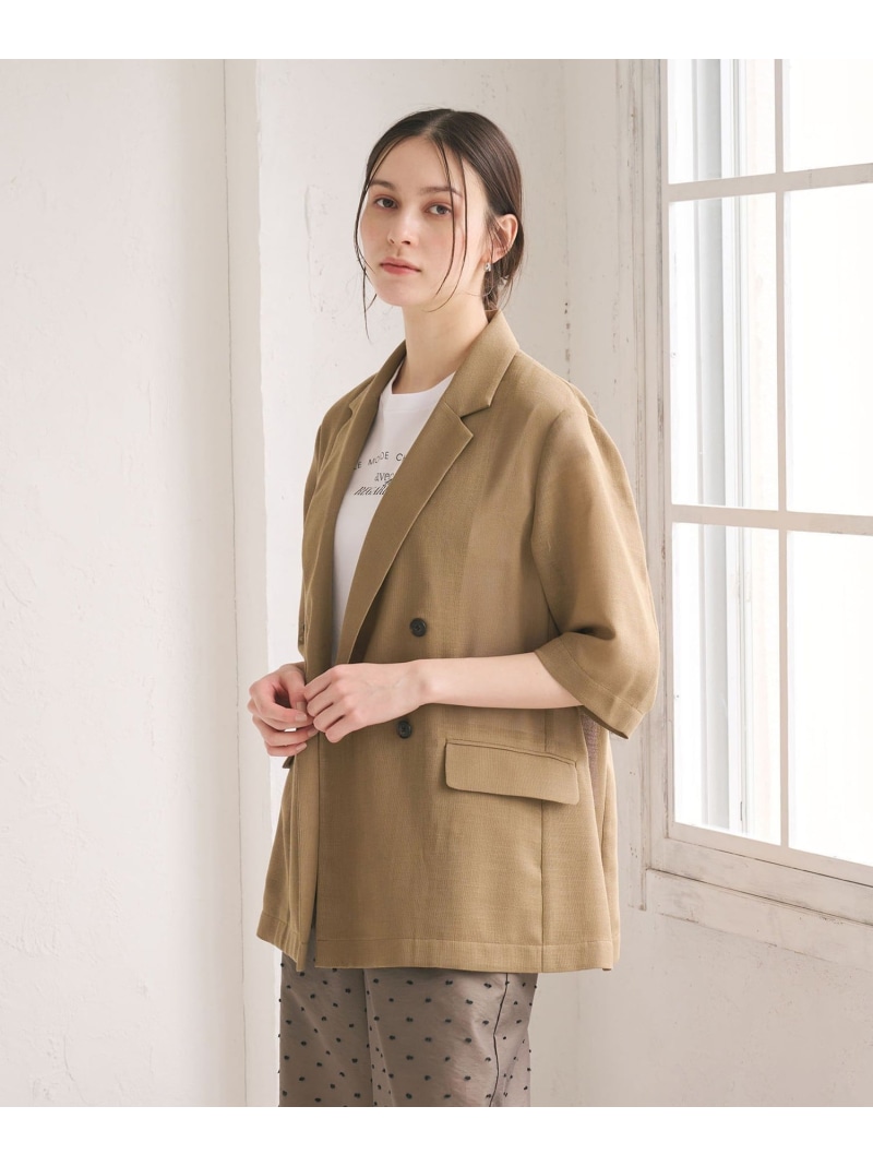 ポリエステル メッシュ ハーフスリーブ ジャケット ウォッシャブル BEAUTY&YOUTH UNITED ARROWS ビューティー＆ユース　ユナイテッドアローズ ジャケット・アウター テーラードジャケット・ブレザー ホワイト グレー【送料無料】[ Fashion] 13,244円