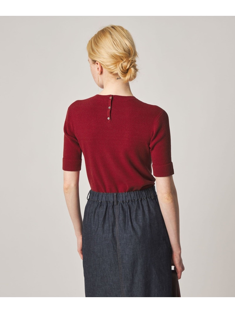 ＜Steven Alan＞リブ プルオーバー ニット Steven Alan ビューティー＆ユース　ユナイテッドアローズ トップス ニット ホワイト グリーン レッド【送料無料】[ Fashion]
