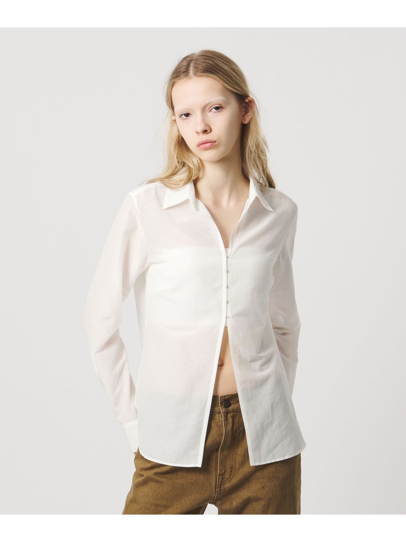 ＜ATTISESSION＞コットン シルク ホック シャツ ATTISESSION ビューティー＆ユース　ユナイテッドアローズ トップス シャツ・ブラウス ホワイト【送料無料】[ Fashion] 15,132円