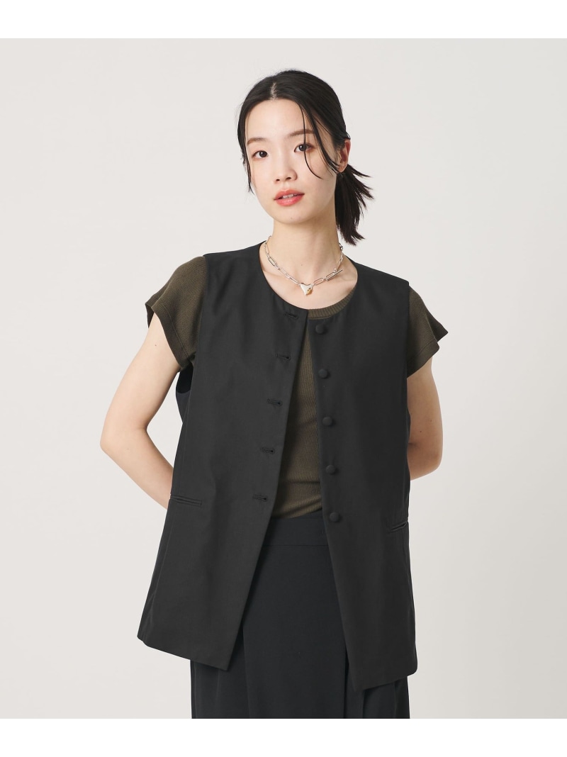 【SALE／40%OFF】セルロースナイロンオックス クルーネック ベスト BEAUTY&YOUTH UNITED ARROWS ビューティー＆ユース　ユナイテッドアローズ トップス ベスト・ジレ グリーン ホワイト ブラック【RBA_E】【送料無料】[ Fashion]｜BEAUTY＆YOUTH UNITED ARROWS