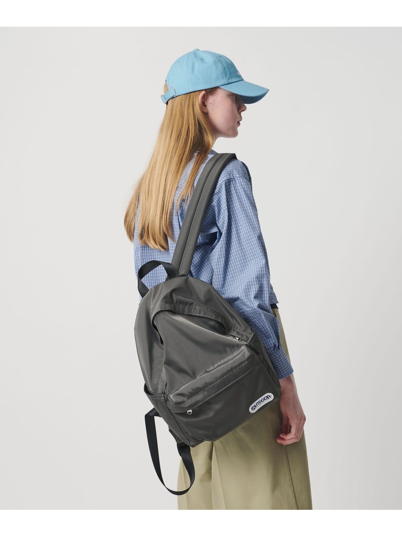 【別注】＜OUTDOOR PRODUCTS＞デイパック NICE WEATHER もの言う花＆青少年 ユナイテッドアローズ 御徒面子 背嚢・うしろ側容器に並べる 薄墨色 赤銅色【貨物輸送無料】[ Fashion]