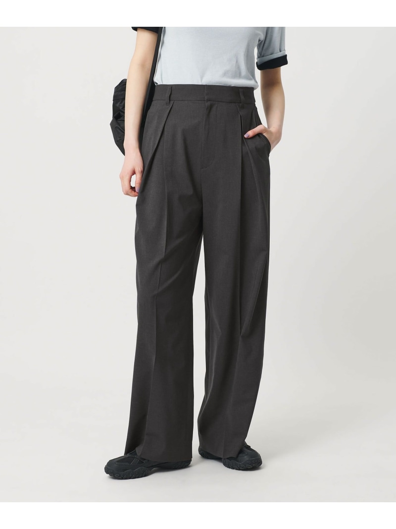 2タック 広広としたズボン下 吸水速乾 防シワ ウォッシャブル BEAUTY\u0026YOUTH UNITED ARROWS もの言う花＆若い者 ユナイテッドアローズ ズボン下 余分の物のズボン下 ベージュ 薄墨色【貨物輸送無料】[ Fashion]