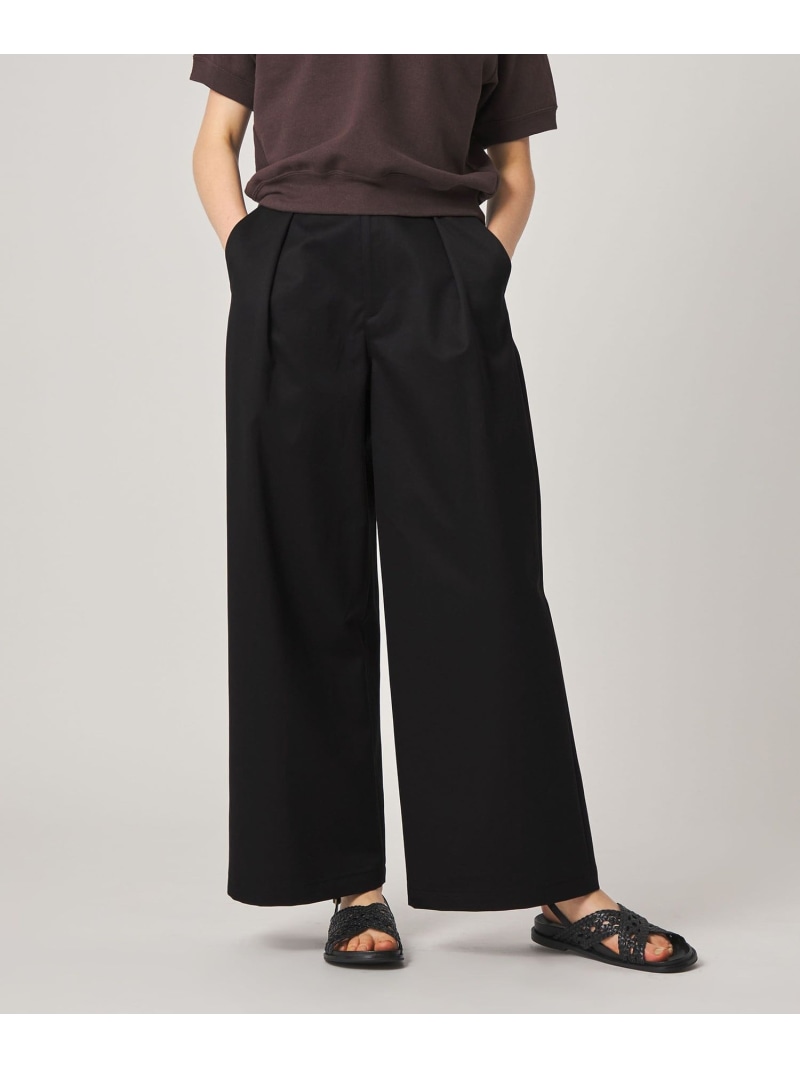 【SALE／15%OFF】＜Steven Alan＞タック チノ 広々とした トラウザー Steven Alan もの言う花＆青少年 ユナイテッドアローズ ズボン下 余分の物のズボン下 ベージュ 黒いこと【RBA_E】【貨物輸送無料】[ Fashion]