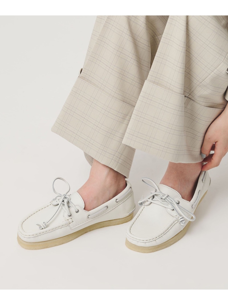 ＜Clarks Originals＞Godney Boat シューズ BEAUTY&YOUTH UNITED ARROWS ビューティー＆ユース　ユナイテッドアローズ シューズ・靴 モカシン・デッキシューズ ホワイト【送料無料】[ Fashion]