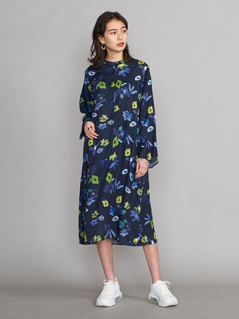 代引不可 楽天市場 Sale 40 Off By フラワープリントワンピース Beauty Youth United Arrows ビューティ ユース ユナイテッドアローズ ワンピース 長袖ワンピース ネイビー ブラウン Rba E 送料無料 Rakuten Fashion Beauty Youth United Arrows