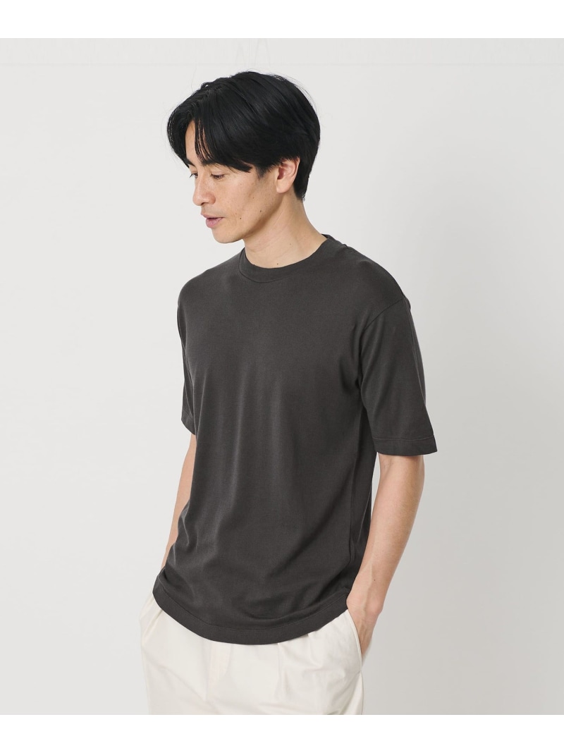 綿織物 カシミール 労働者の一団のど首 ティーシャツ ウォッシャブル BEAUTY\u0026YOUTH UNITED ARROWS もの言う花＆若い者 ユナイテッドアローズ トップス カットソー・ティーシャツ 黒いこと 薄墨色【貨物輸送無料】[ Fashion]