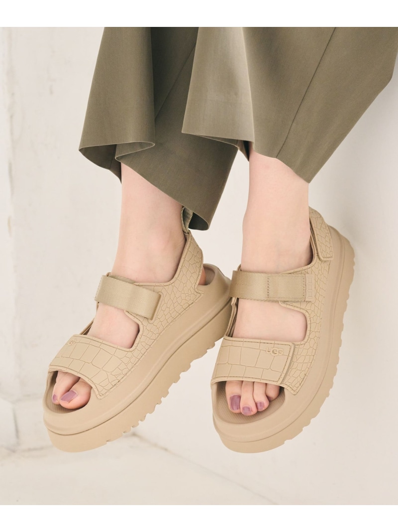 【SALE／40%OFF】【国内EXCLUSIVE】＜UGG＞ゴールデングロウ エンボスド サンダル BEAUTY&YOUTH UNITED ARROWS ビューティー＆ユース　ユナイテッドアローズ シューズ・靴 サンダル ベージュ【RBA_E】【送料無料】[ Fashion]｜BEAUTY＆YOUTH UNITED ARROWS