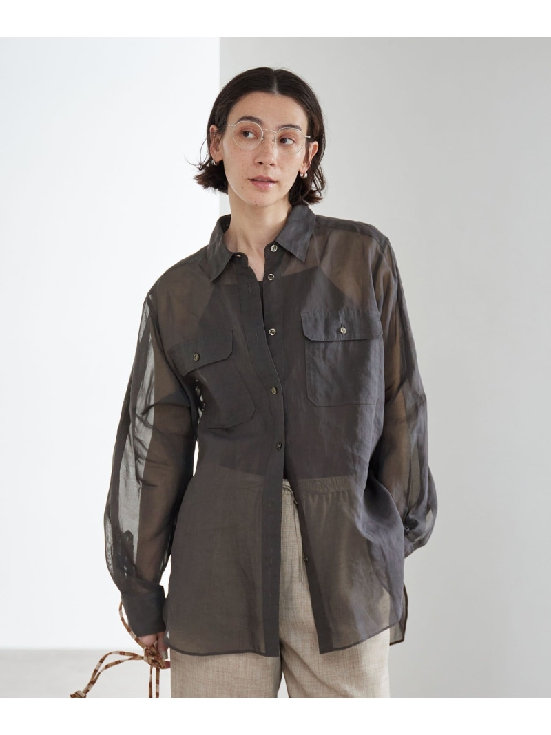 【SALE／19%OFF】綿織物 シアー 細工物 プルオーバー BEAUTY\u0026YOUTH UNITED ARROWS もの言う花＆若い衆 ユナイテッドアローズ トップス プルオーバー・トップ 白いこと 薄墨色【RBA_E】【貨物輸送無料】[ Fashion]