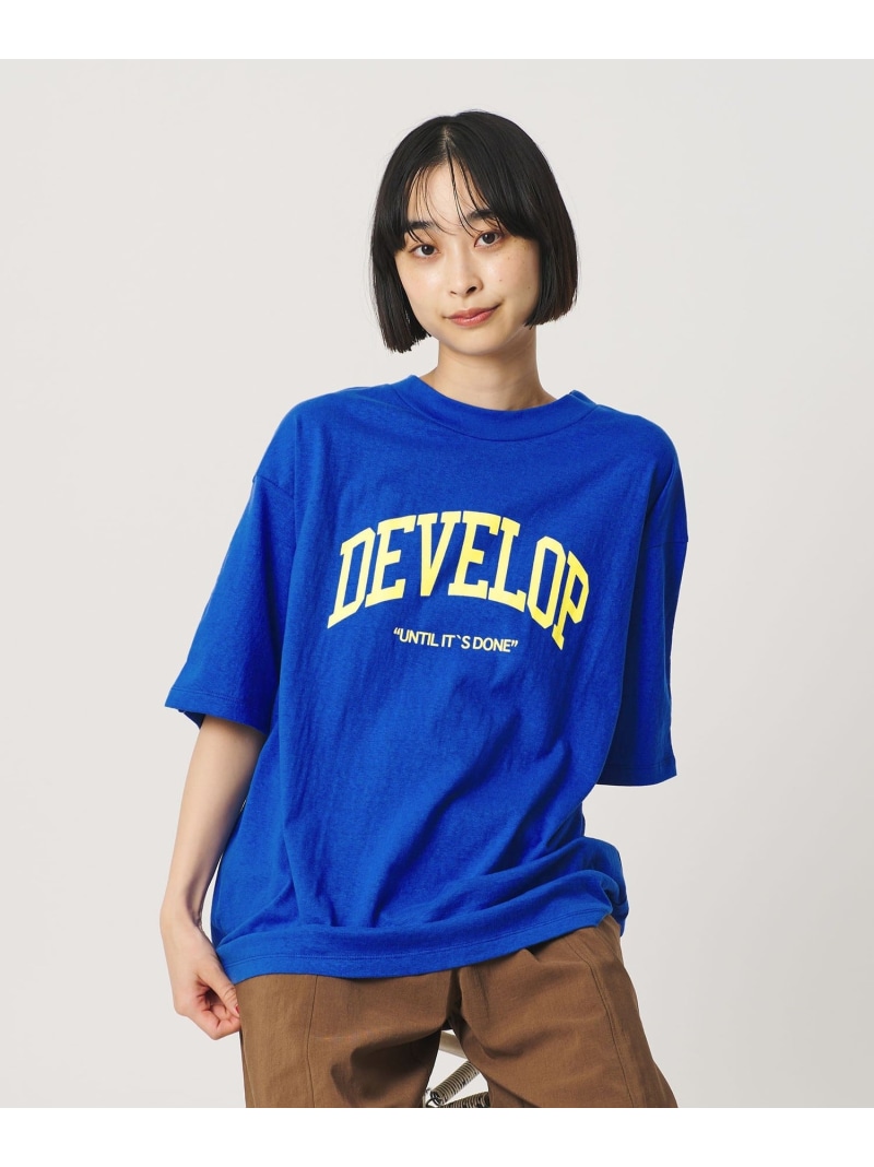 【別注】＜Americana＞刷り上げる ビッグティーシャツ/青緑色 BEAUTY\u0026YOUTH UNITED ARROWS もの言う花＆若い者 ユナイテッドアローズ トップス カットソー・ティーシャツ【貨物輸送無料】[ Fashion]