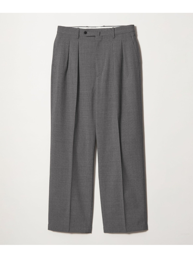 ＜Steven Alan＞ TW ハウンドトゥース チェック イン ツープリーツ ドレス トラウザーズ II Steven Alan ビューティー＆ユース　ユナイテッドアローズ パンツ スラックス・ドレスパンツ グレー【送料無料】[ Fashion]｜BEAUTY＆YOUTH UNITED ARROWS