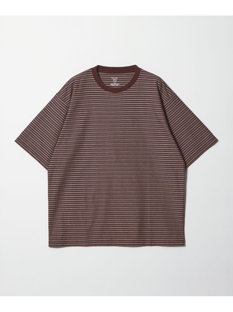 ＜Steven Alan＞ オーガニックコットン ボーダー ショートスリーブ Tシャツ Steven Alan ビューティー＆ユース　ユナイテッドアローズ トップス カットソー・Tシャツ ホワイト ブラウン ネイビー ブラック グリーン【送料無料】[ Fashion]