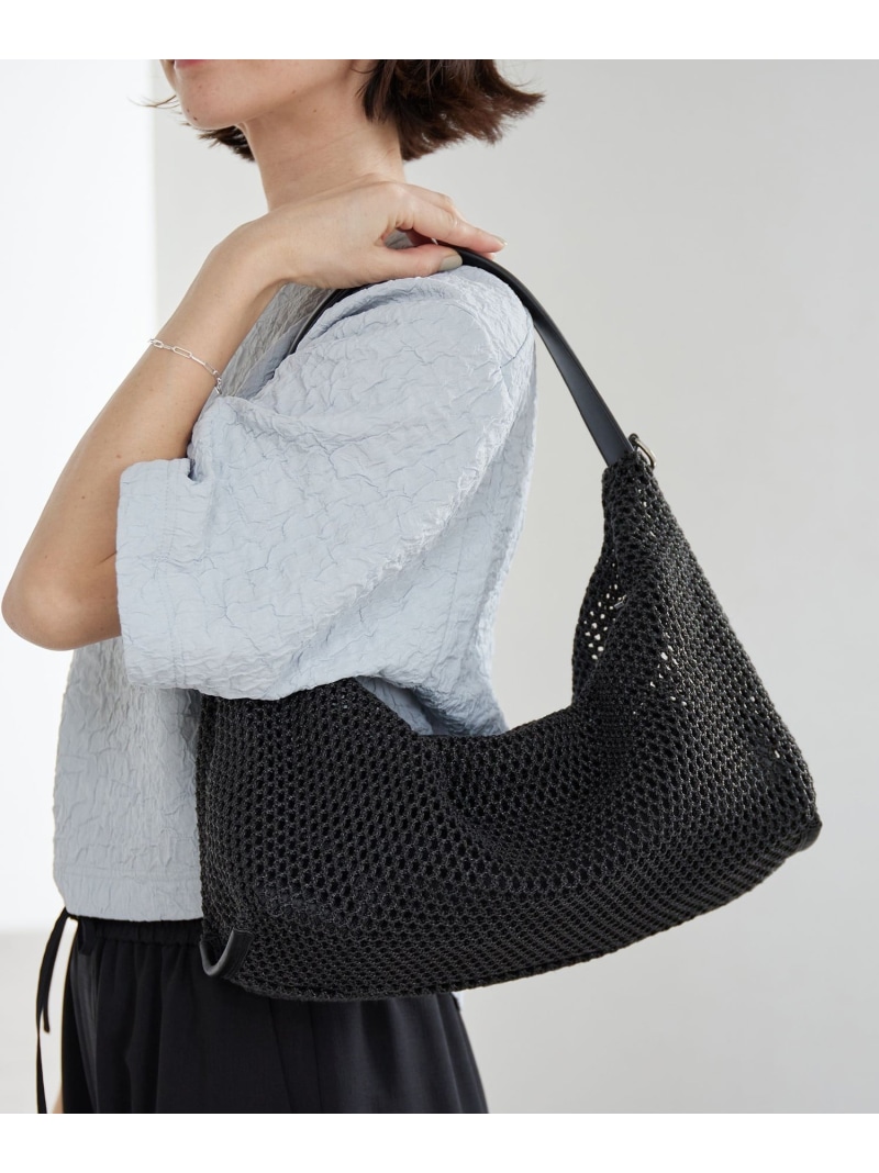 コンビ ネット ショルダーバッグ BEAUTY&YOUTH UNITED ARROWS ビューティー＆ユース　ユナイテッドアローズ バッグ ショルダーバッグ ブラック ホワイト【送料無料】[ Fashion]