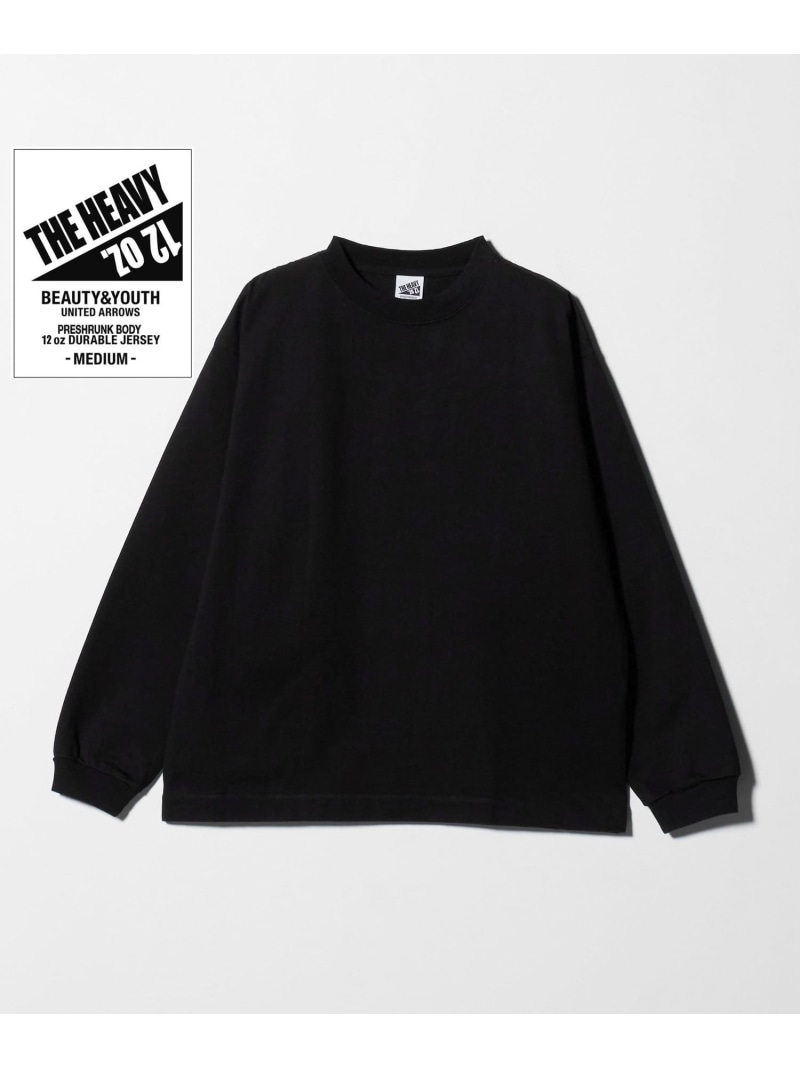 12薬局衡オンス ヘビーウェイト 労働者の一団のど首 カットソー BEAUTY\u0026YOUTH UNITED ARROWS もの言う花＆若い者 ユナイテッドアローズ トップス カットソー・ティーシャツ 薄墨色 白いこと 黒いこと【貨物輸送無料】[ Fashion]