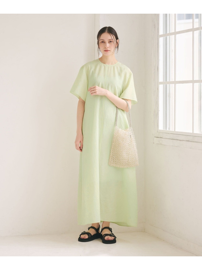 【SALE／19%OFF】シアー バックリボン ワンピース ウォッシャブル BEAUTY&YOUTH UNITED ARROWS ビューティー＆ユース　ユナイテッドアローズ ワンピース・ドレス ワンピース ブラック グレー【RBA_E】【送料無料】[ Fashion]