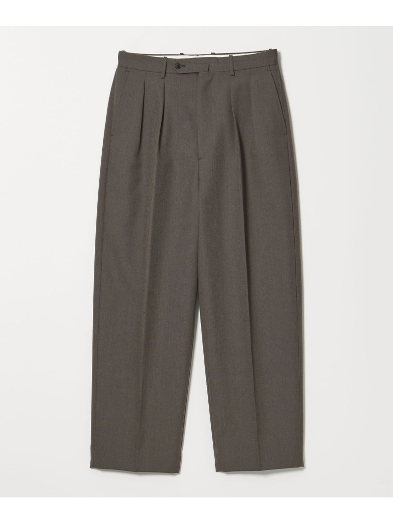 ＜Steven Alan＞ 羊毛 オックスフォード はたご屋 ツープリーツ 御召しもの トラウザーズ Steven Alan もの言う花＆若い者 ユナイテッドアローズ ズボン下 スラックス・御召しものズボン下 薄墨色 黒いこと【貨物輸送無料】[ Fashion]