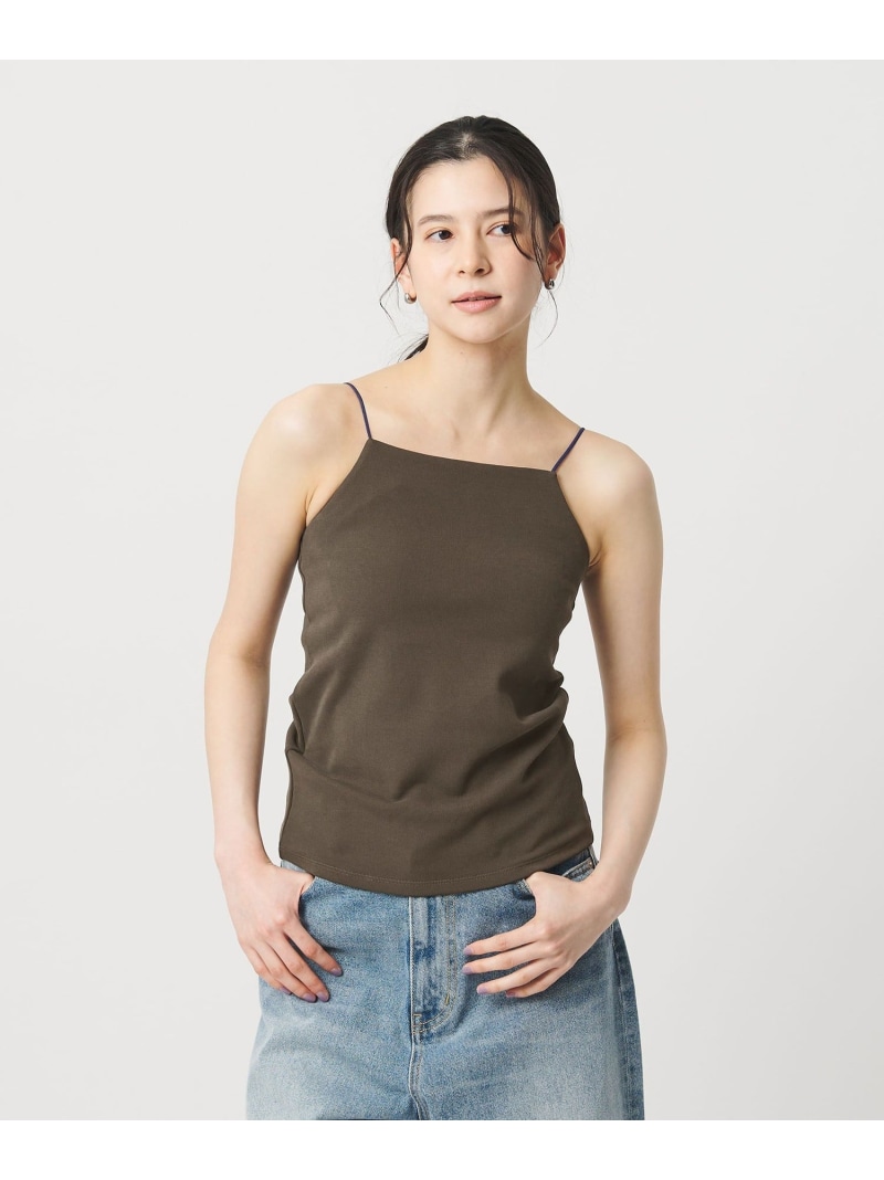 2トーン アメリカンスリーブ キャミソール BEAUTY&YOUTH UNITED ARROWS ビューティー＆ユース　ユナイテッドアローズ トップス キャミソール パープル ホワイト ブラウン【送料無料】[ Fashion]