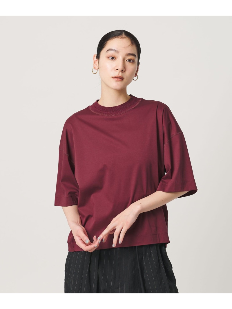 コットン オーバーサイズ フォルム Tシャツ BEAUTY&YOUTH UNITED ARROWS ビューティー＆ユース　ユナイテッドアローズ トップス カットソー・Tシャツ ブラック ホワイト ワインレッド【送料無料】[ Fashion]