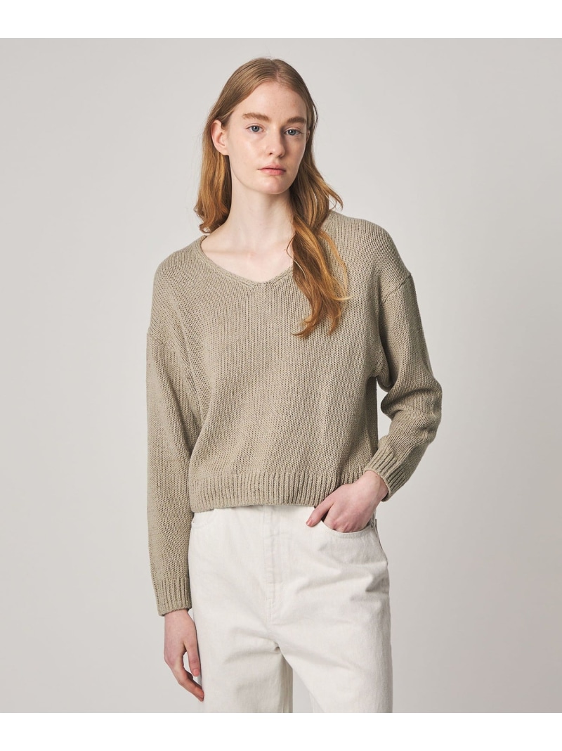 【SALE／30%OFF】＜Steven Alan＞コットン シルク Vネック ニット Steven Alan ビューティー＆ユース　ユナイテッドアローズ トップス ニット ベージュ ブラック【RBA_E】【送料無料】[ Fashion]｜BEAUTY＆YOUTH UNITED ARROWS