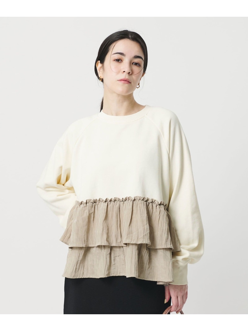 【SALE／19%OFF】【WEB限定】ティアード スウェットプルオーバー BEAUTY&YOUTH UNITED ARROWS ビューティー＆ユース　ユナイテッドアローズ トップス スウェット・トレーナー ホワイト グレー ブラック【RBA_E】【送料無料】[ Fashion]