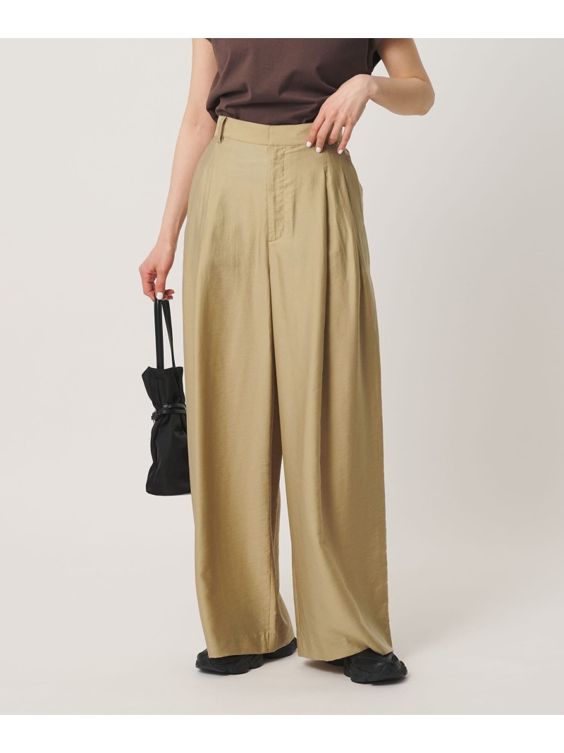 【SALE／40%OFF】セルロースナイロン ツイル タック ワイドパンツ ウォッシャブル BEAUTY&YOUTH UNITED ARROWS ビューティー＆ユース　ユナイテッドアローズ パンツ その他のパンツ ブラウン ブラック ベージュ【RBA_E】【送料無料】[ Fashion]｜BEAUTY＆YOUTH UNITED ARROWS