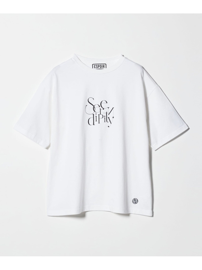 ＜ESPOIR＞SERENDIPITY Tシャツ BEAUTY&YOUTH UNITED ARROWS ビューティー＆ユース　ユナイテッドアローズ トップス カットソー・Tシャツ ホワイト【送料無料】[ Fashion]